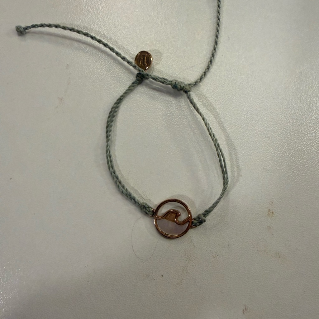 Teal Pura Vida Bracelet With Wave Charm 5$